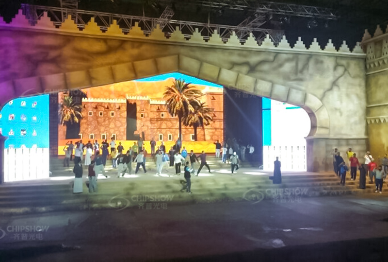Schermo LED fisso da esterno P5 per stazione TV (Riyadh, Arabia Saudita)
        