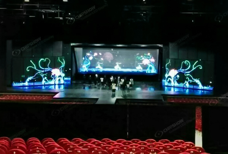 Progetto di schermo scenico olografico indoor P2.5 nella città vecchia di Lijiang, Yunnan, Cina